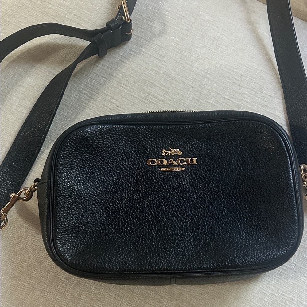 Coach Black Pebbled Leather Crossbody Bag